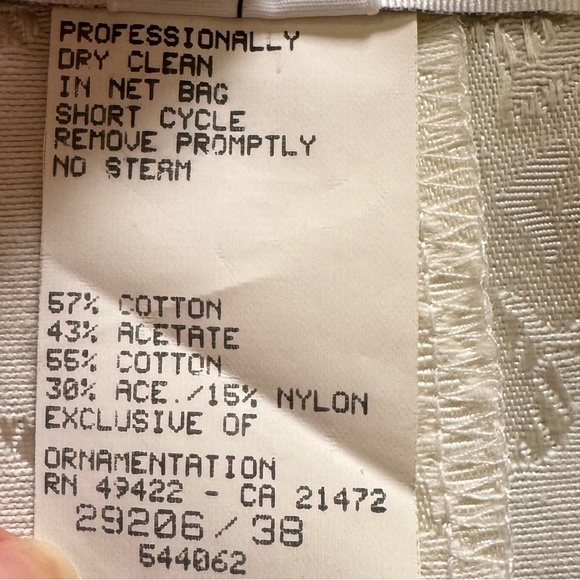 Jessica McClintock Bridal Ivory Vintage 80s Lace Pearl Jacket Top Victorian - Picture 11 of 11